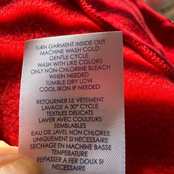 Chaps Sport red sleeveless zip up fleece vest women's size medium - Picture 8 of 8